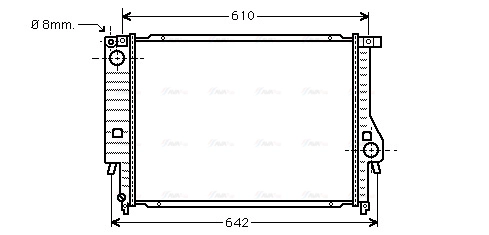 Radiator, engine cooling (BW2096)