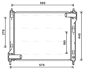 Radiator, engine cooling (DN2354)