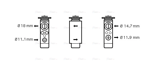 Expansion Valve, air conditioning (FD1380)