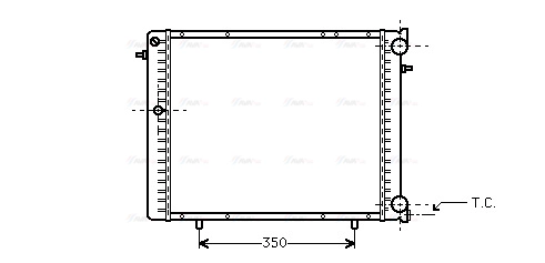 Radiator, engine cooling (RT2125)