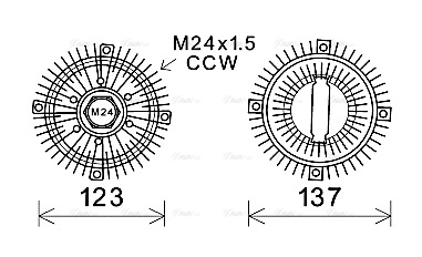 Clutch, radiator fan (FDC449)