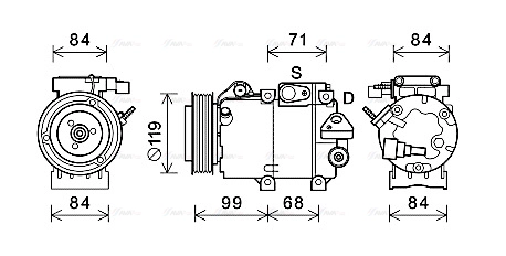 Compressor, air conditioning (HYK365)