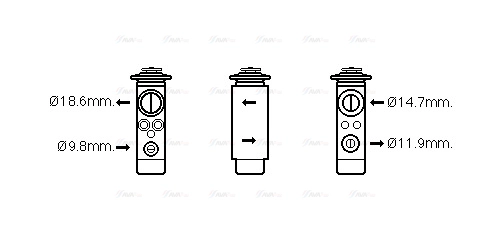 Expansion Valve, air conditioning (VO1172)