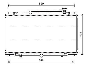Radiator, engine cooling (MZ2280)