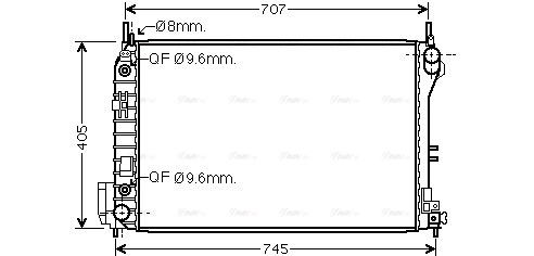 Radiator, engine cooling (OLA2341)