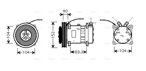 Compressor, air conditioning (CLAK001)