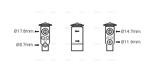 Expansion Valve, air conditioning (SB1076)