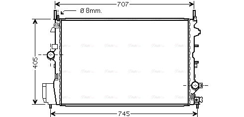Radiator, engine cooling (OLA2387)