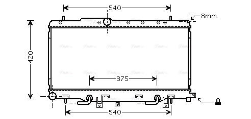 Radiator, engine cooling (SU2056)
