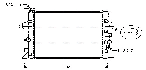 Radiator, engine cooling (OLA2363)