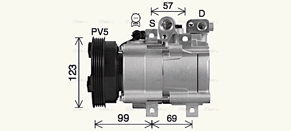 Compressor, air conditioning (HYK576)