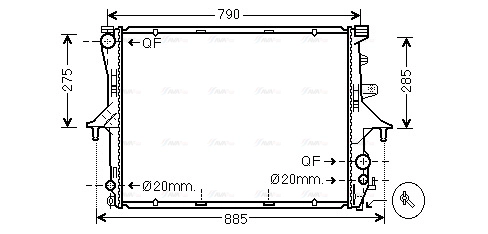 Radiator, engine cooling (VN2198)