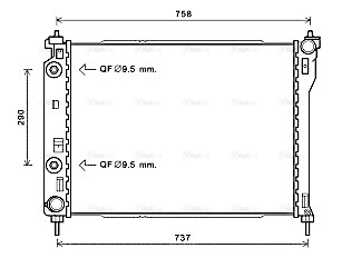 Radiator, engine cooling (OLA2626)