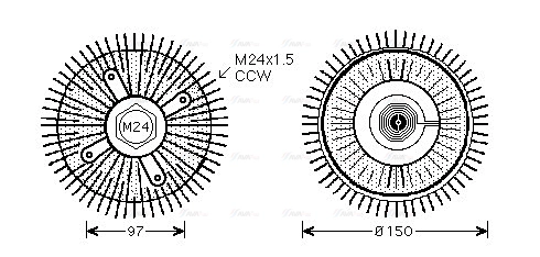 Clutch, radiator fan (BWC326)
