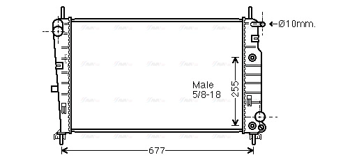 Radiator, engine cooling (FD2226)