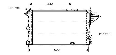 Radiator, engine cooling (OLA2119)
