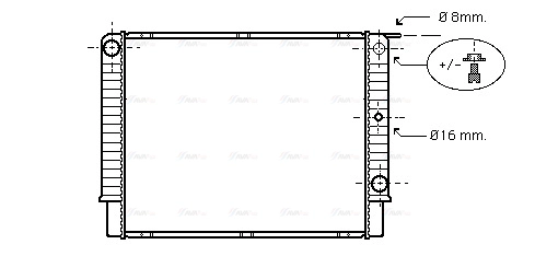 Radiator, engine cooling (VO2087)