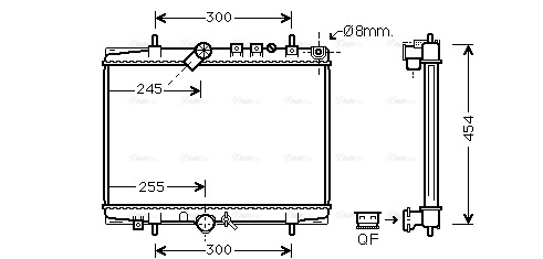 Radiator, engine cooling (PEA2202)