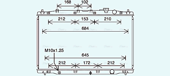 Radiator, engine cooling (HD2313)