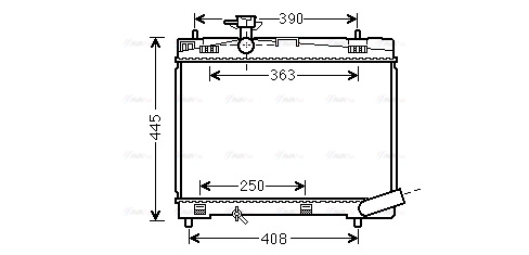 Radiator, engine cooling (TO2663)