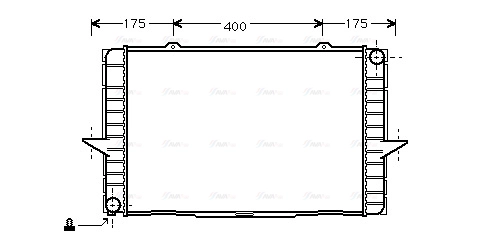 Radiator, engine cooling (VO2063)