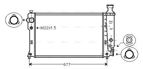 Radiator, engine cooling (PEA2133)
