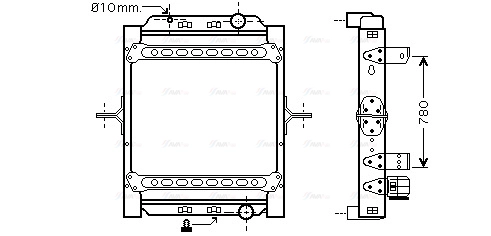 Radiator, engine cooling (RE2073)