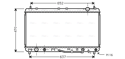Radiator, engine cooling (TO2232)