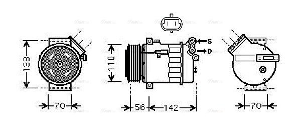 Compressor, air conditioning (OLK449)