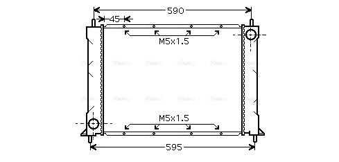 Radiator, engine cooling (AU2119)