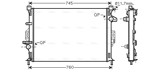 Radiator, engine cooling (FDA2422)