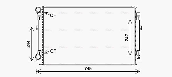 Radiator, engine cooling (VN2404)