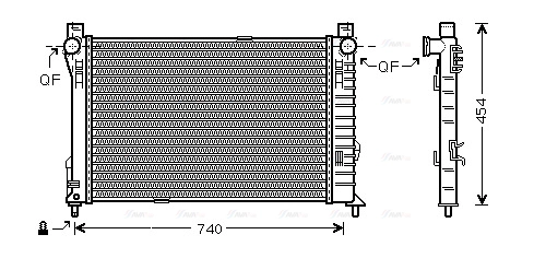 Radiator, engine cooling (MS2338)