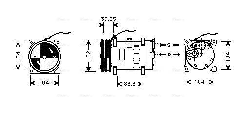 Compressor, air conditioning (VLAK039)