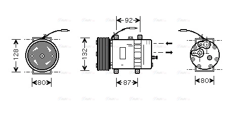 Compressor, air conditioning (VLAK030)