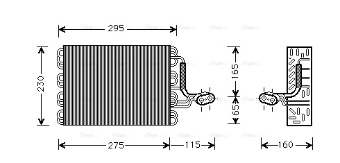 Evaporator, air conditioning (VNV168)