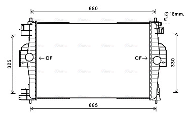 Radiator, engine cooling (CN2280)