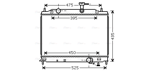 Radiator, engine cooling (HY2170)