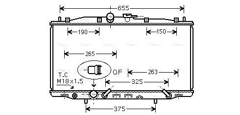 Radiator, engine cooling (HD2179)