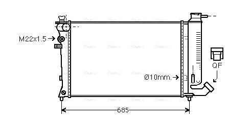 Radiator, engine cooling (CNA2108)