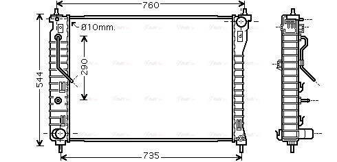 Radiator, engine cooling (OL2434)