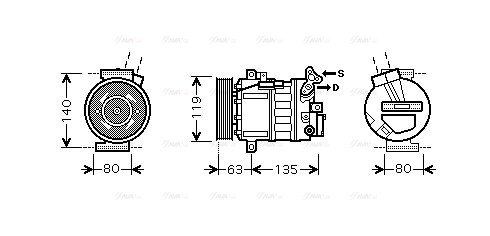 Compressor, air conditioning (RTK389)