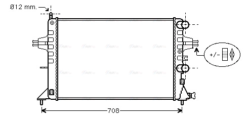 Radiator, engine cooling (OLA2255)