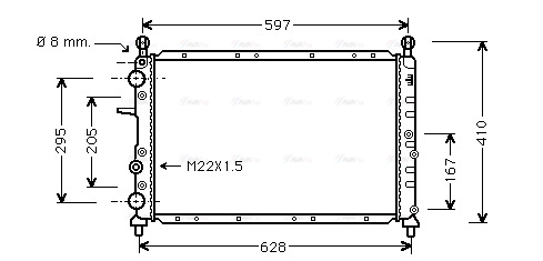 Radiator, engine cooling (FTA2096)