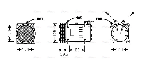 Compressor, air conditioning (UVAK075)