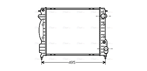 Radiator, engine cooling (RT2130)