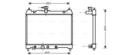 Radiator, engine cooling (TO2287)