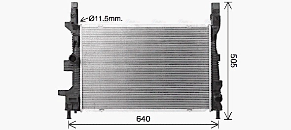Radiator, engine cooling (FD2665)