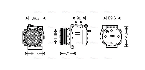 Compressor, air conditioning (SBAK053)