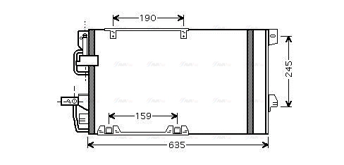 Condenser, air conditioning (OLA5326D)
